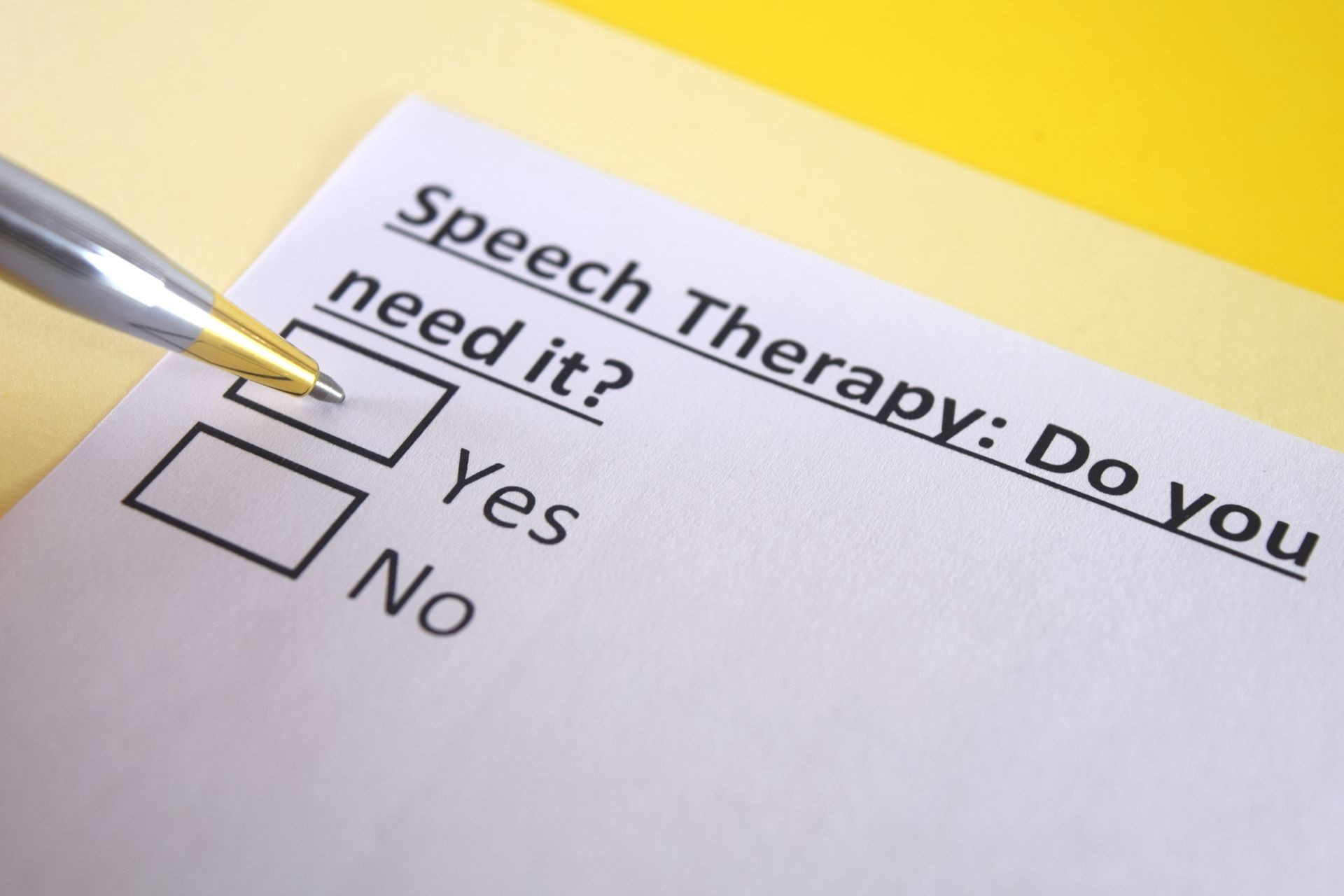 Speech therapy : Are you doing it right? yes or no Speech therapy : Are you doing it right? yes or no